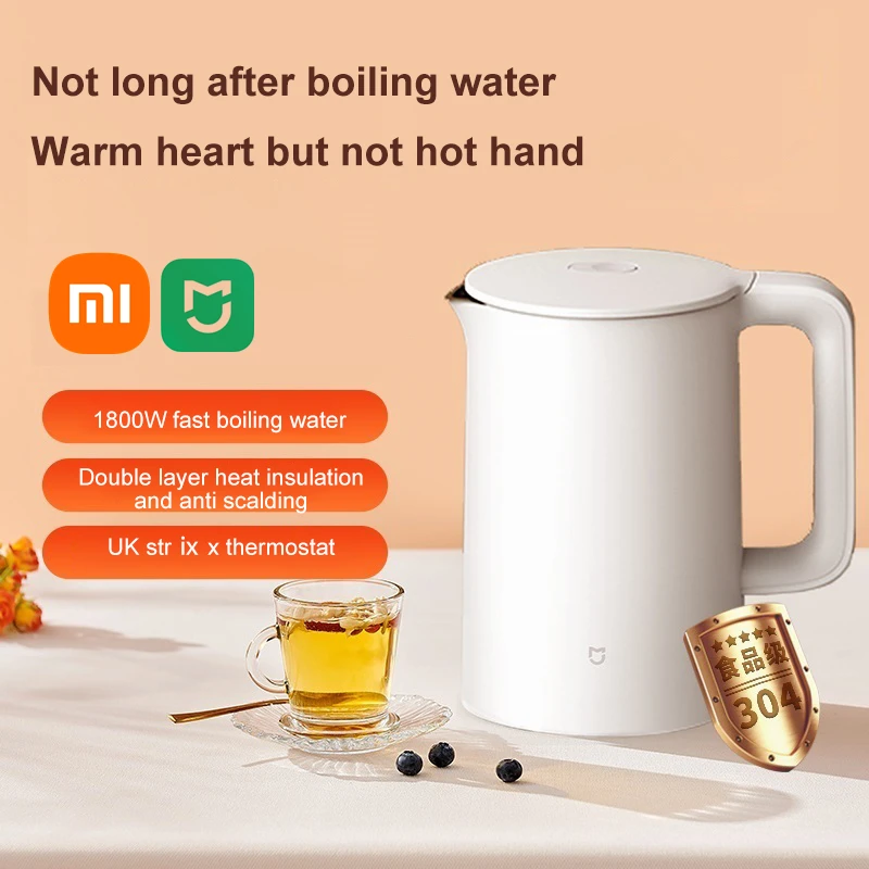 

Чайник электрический Xiaomi Mijia из нержавеющей стали, 1,5 л, с функцией контроля температуры