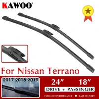 lhdrhd car wiper front windshield windscreen wiper rubber blades for nissan terrano 2017 2018 2019 24 18 auto accessories