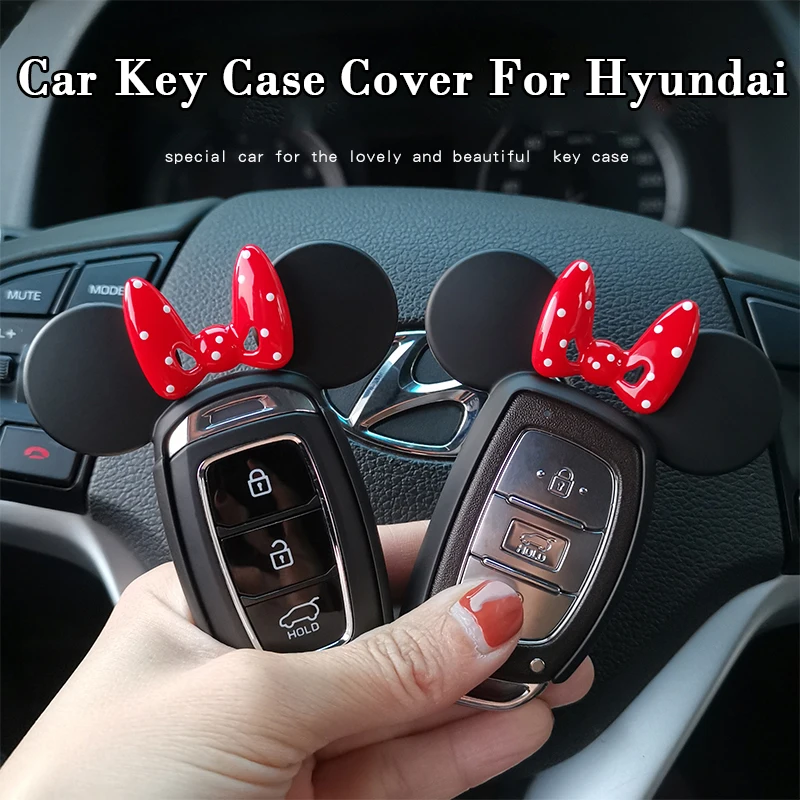 

Car Key Case Cover For Hyundai i30 Ix35 Encino Azera Accent TM Palisade Creta I20 Tucson Elantra Santa Fe Solaris ix45 Accessori