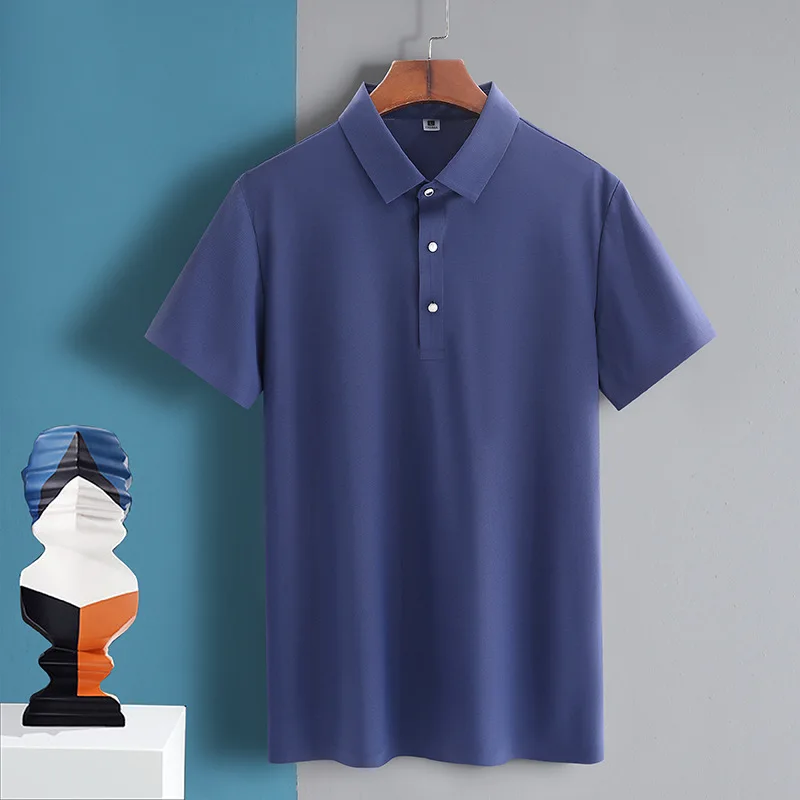 

2022 Summer New Light Luxury Fashion Solid Color Men Short-sleeved Korean Version Fashion Slim Fit All-match Casual Bottoming