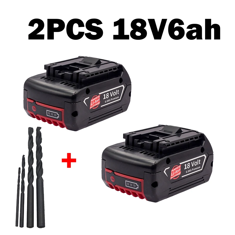 

18V 6000mah Rechargeable Li-Ion Akku For Bosch 18V Batterie Backup 6.0AH EINE Tragbare Ersatz BAT609 Anzeige licht .6,0 Ah
