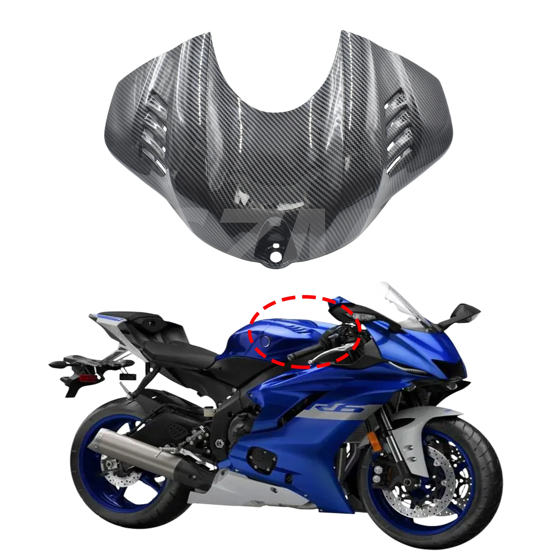 Защитная крышка газового бака для Yamaha YZF R6 2017 2018 2019 2020 обтекатель мотоцикла