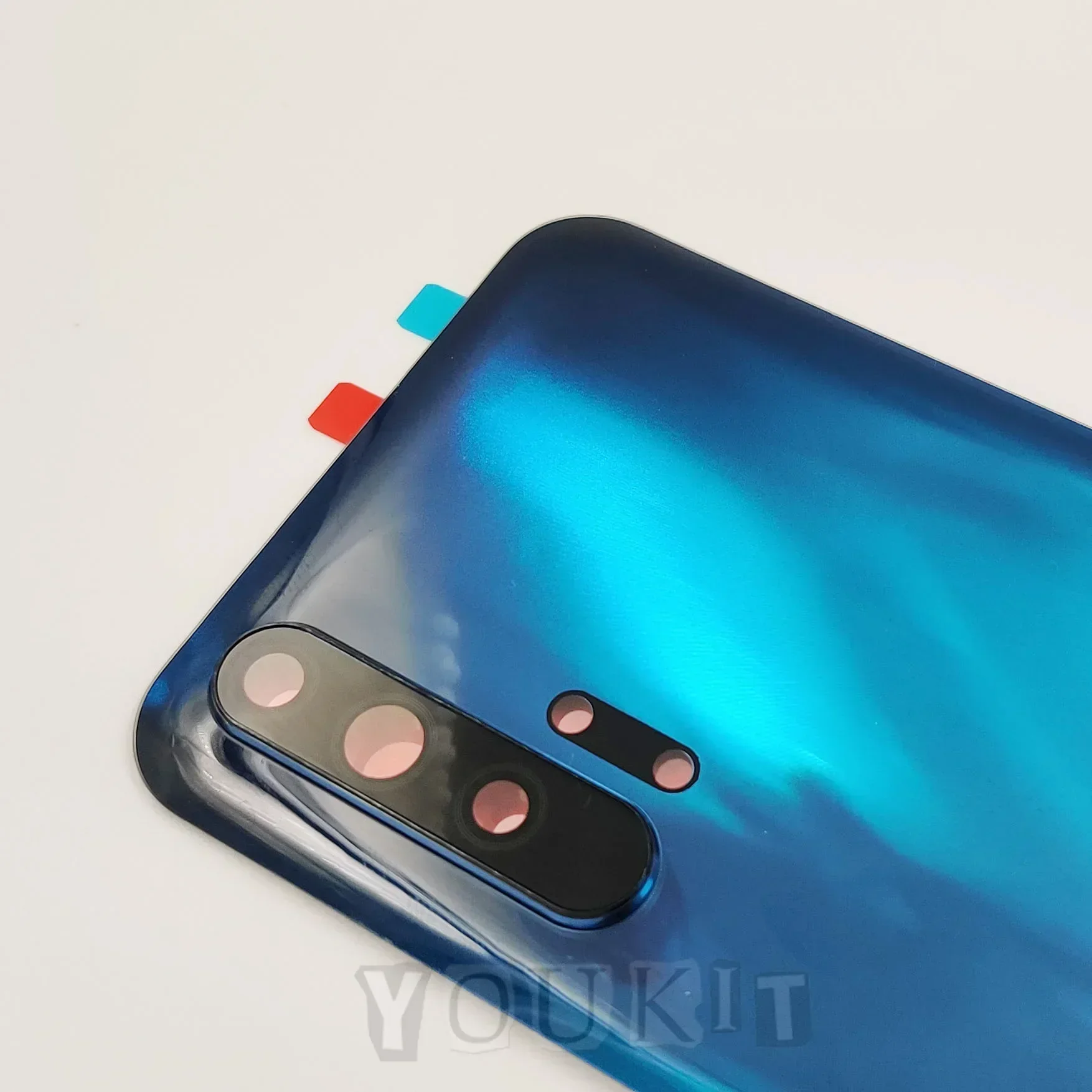 Стеклянная крышка батарейного отсека для Huawei Honor 20 Pro жесткая задняя дверь панель