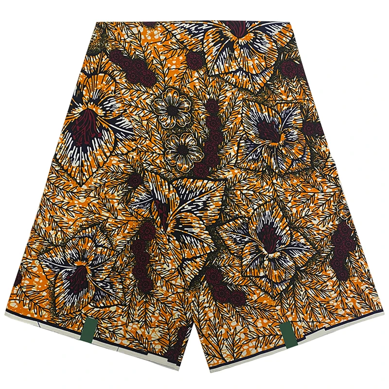 

Оригинальный воск Анкары, новейшие африканские принты, ткань, батик, 100% хлопок, 6 ярдов, для женвечерние вечерних платьев, HS0502