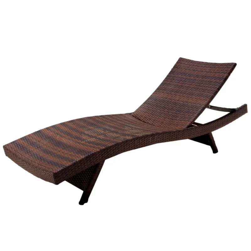

Outdoor Brown Wicker Lounge