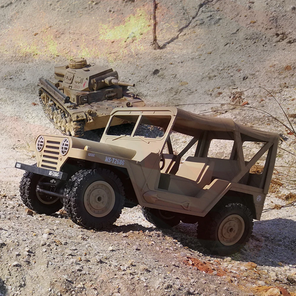 

Henglong 1/14 RC Car Electric Off-road Climbing Car Four-wheel Drive Children's Handle Boy American Jeep Rc Crawler Toy Model