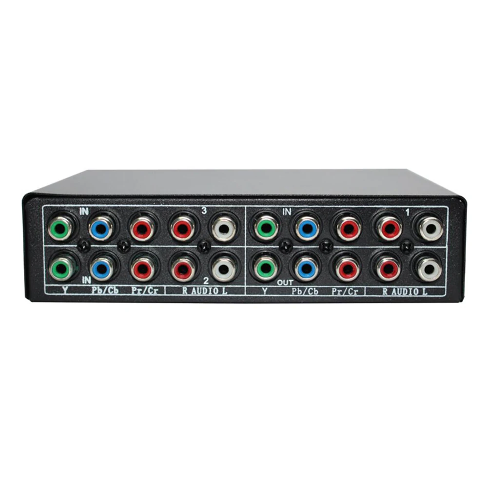 Переключатель компонентов RGB 5 RCA 3-полосный кабель YPBPR Компонентный переключатель