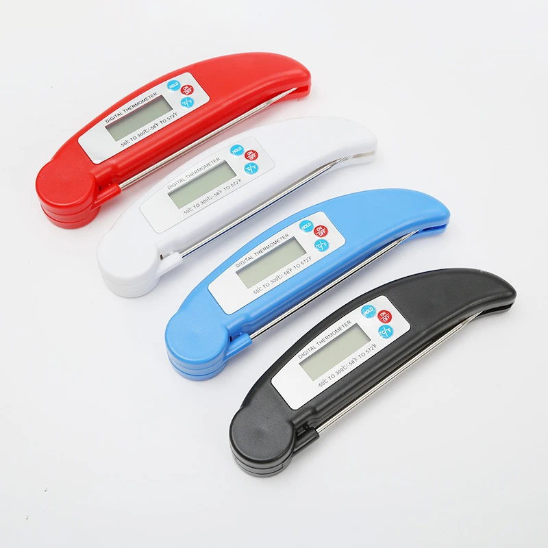 

180 Degree Digital Folding Thermometer,Kitchen Food Oil Temperature Measurement,Stainless Steel Probe,Celsius Fahrenheit Switch