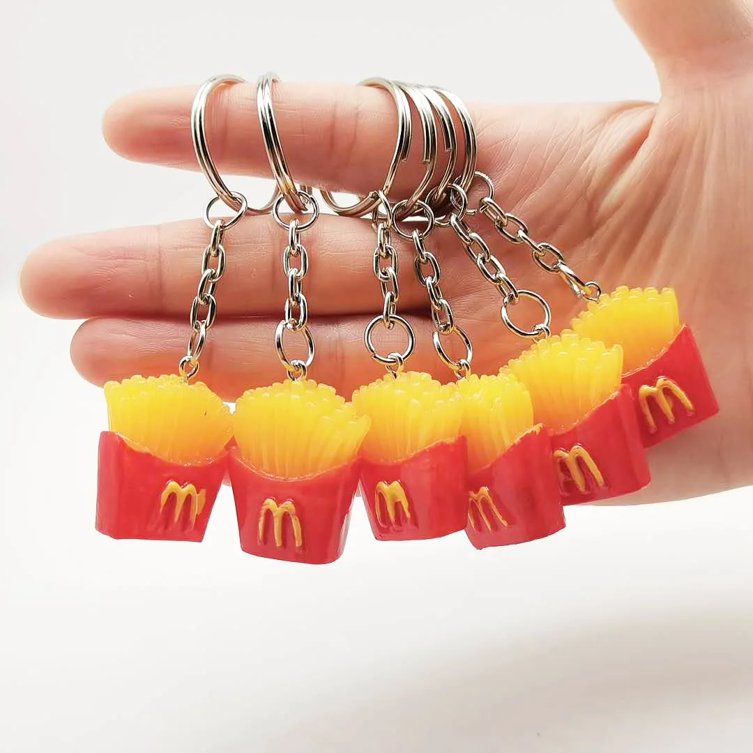 1PCSCreative small french fries keychain bag pendant simulation food promotion gift event giveaway |