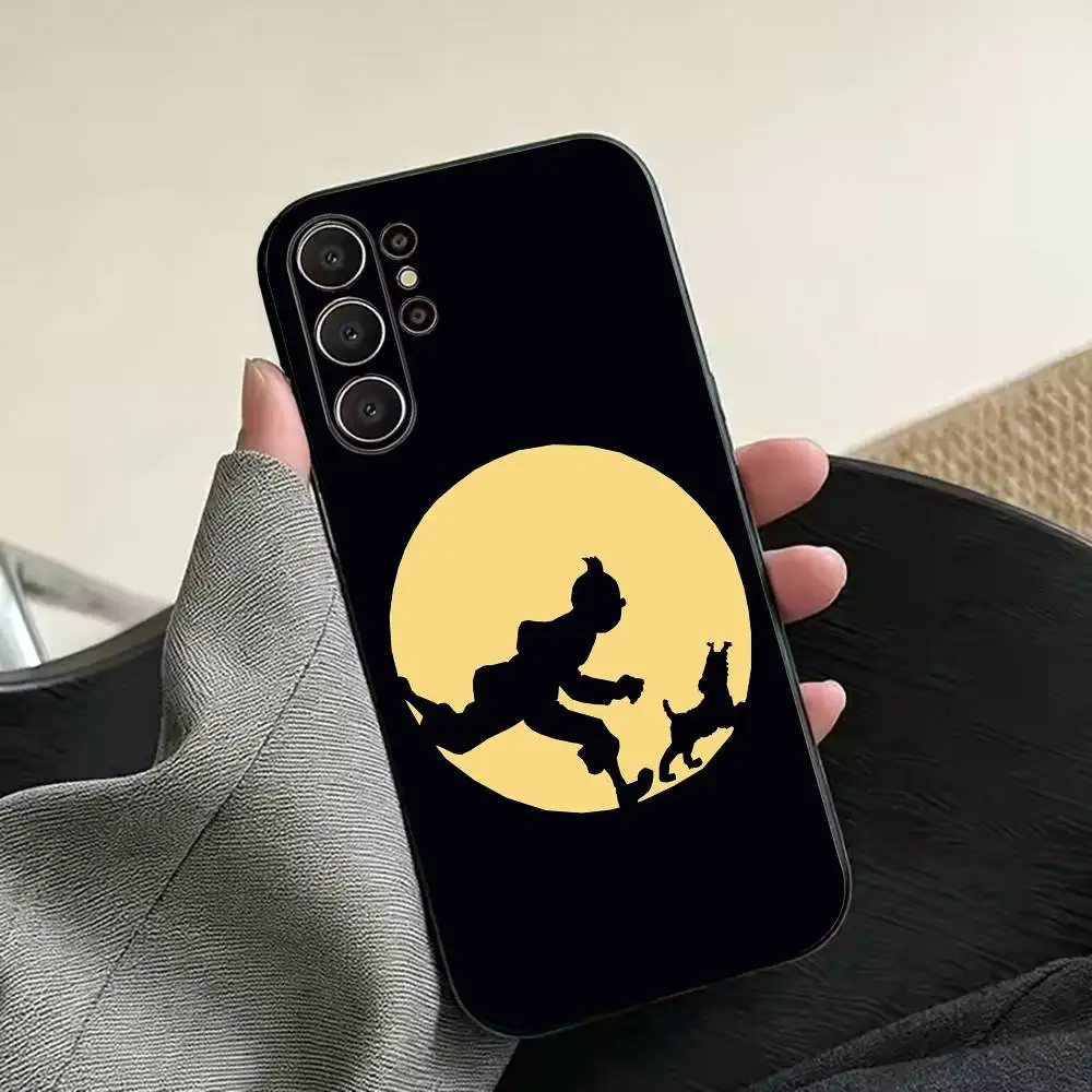 Фото Чехол для телефона «Собака: Приключения Тинтина» для Samsung S26, S24, S21, S22, Plus S23, S30, Ultra, S20, Fe, черный, мягкий силиконовый. №2