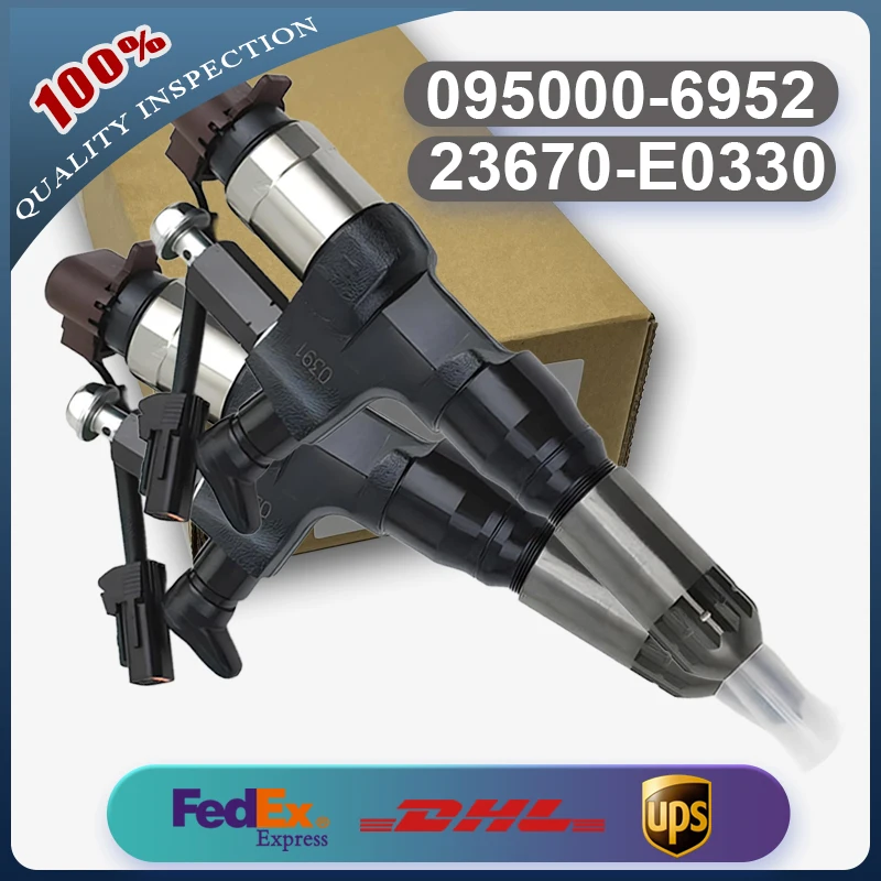 Фото Топливная форсунка 095000-6952 095000-6951 23670-E0330 Форсунка Common Rail для двигателя Hino J05C J05D Truck 500 Series №1