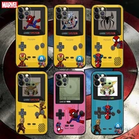 marvel and game boy apple case for iphone 11 12 13 mini pro max xs x xr 7 8 6 6s plus se 2020 soft cases cover iron man avengers