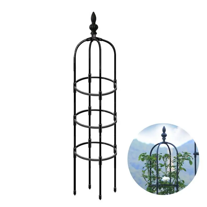 

Garden Obelisk Trellis Plant Support Tower Stand For Flower Vine Frame Trellis Vines Floral Weather-Proof Garden Trellis Decor