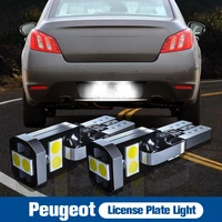 2pcs led license plate light lamp blub w5w t10 2825 canbus for peugeot 207 cc sw 208 3008 301 307 308 407 408 5008 508