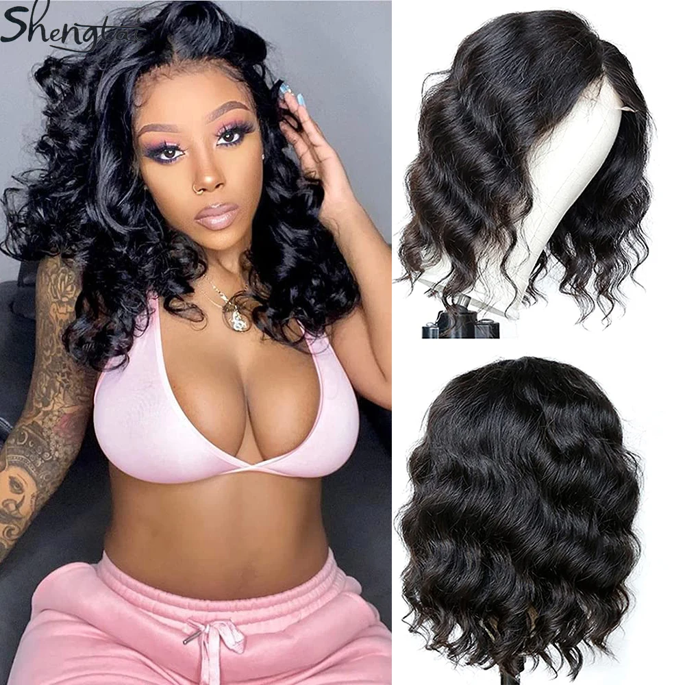 

Синтетические кружевные передние парики Боб Волнистые парики для чернокожих женщин с детскими волосами Натуральные волосы Термостойкое в...