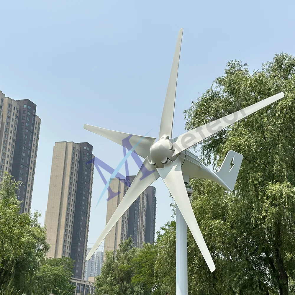 Ветряная турбина с горизонтальной осью 1000 Вт Волшебная ветряная мельница для