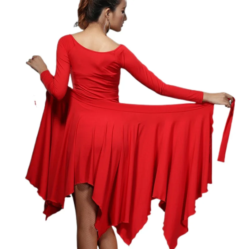 

Training Latin Dance Skirt For Women Fringe Tassel Hip Scarf Latin Dancing Skirt Wrap Ballroom Competition Practice Latin Dress