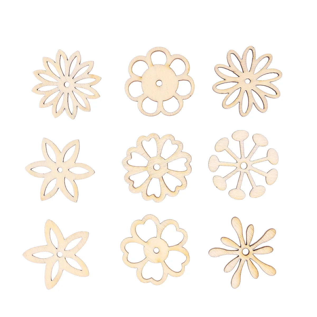 

Wood Wooden Flower Christmas Unfinished Cutout Craft Slice Ornament Diy Crafts Flowers Ornaments Tree Pendanthanging Hollow