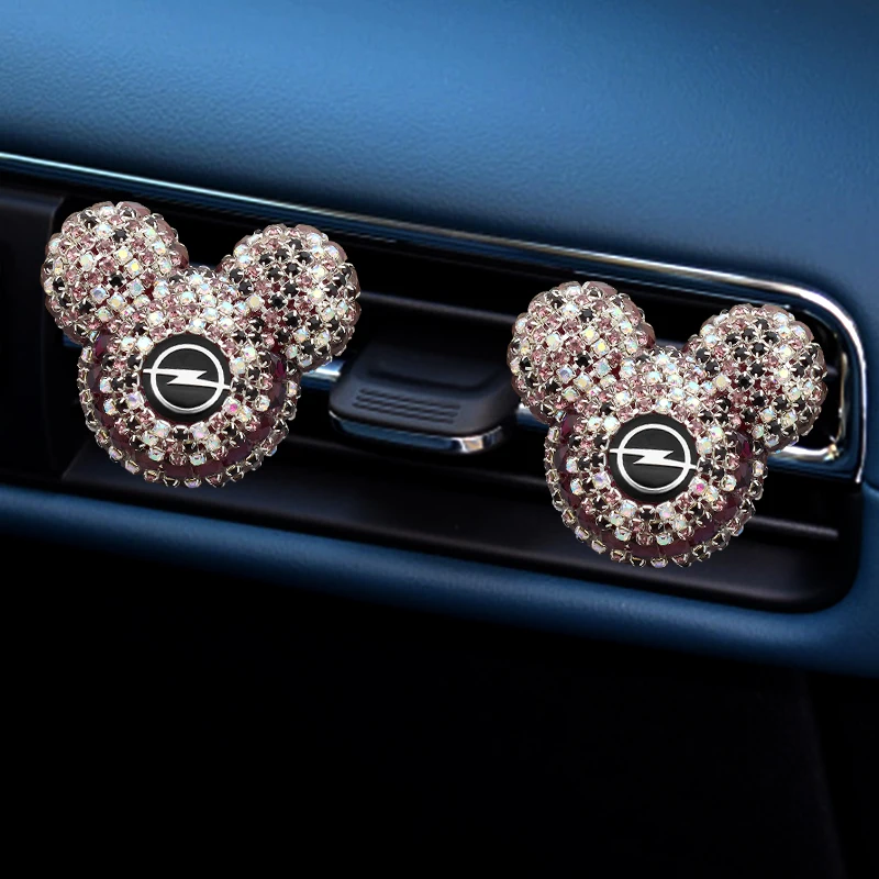 

1/2Pcs Creative Personality Car Air Conditioning Outlet Perfume Clip Auto Air Freshener Logo For Opel Vectra C Insignia Zafira B