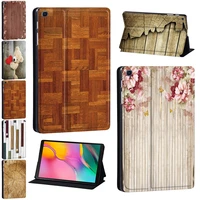 tablet stand case for samsung galaxy tab a8 10 5a7 lite 8 7a 8 010 110 5s5e 10 5s6 lite 10 4 wood pattern pu leather cover