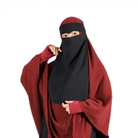 niqab burqa veil scarf ramadon muslim women single layer headwear islamic clothing arab turkey prayer headband jalabiya jilbab