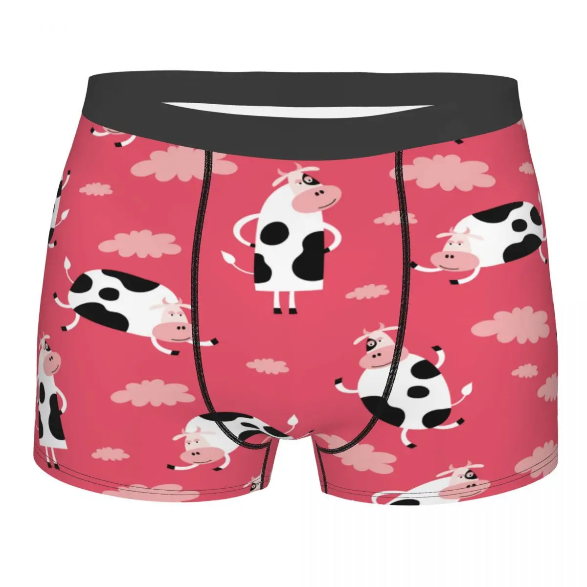 

Боксеры мужские, трусы, забавные мультяшные коровы с облаками, мужские трусы, шорты, дышащие мужские боксеры s сексуальные трусы-брифы