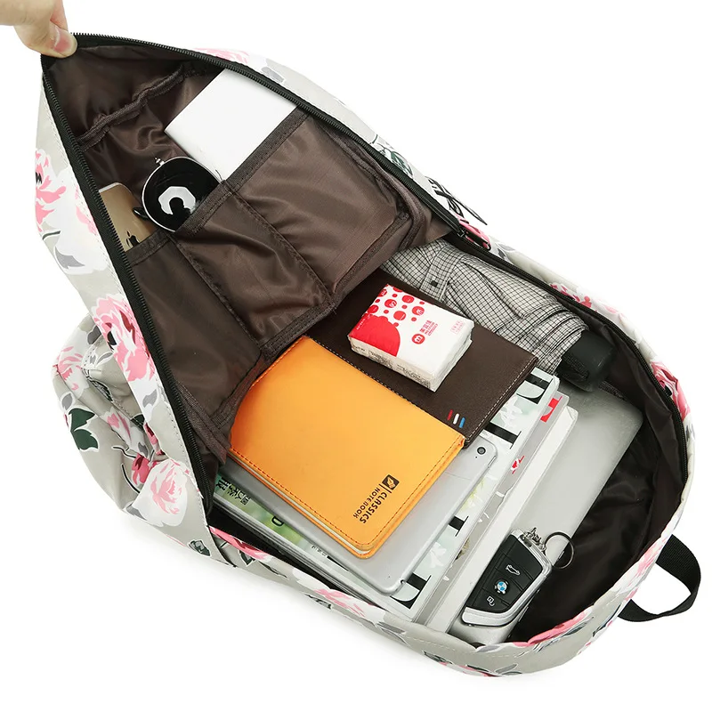 Chinese Style Floral School Backpack Flowers Backpacks for Teenage Girls School Bags Laptop Computer Bag Schoolbag Gift