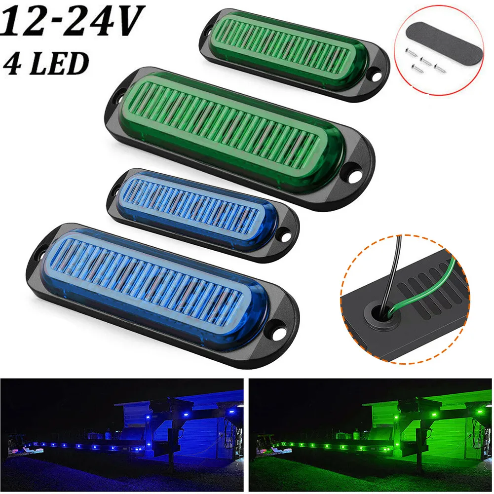 

2 Pieces Of 6/4 LED Side Marker Light Truck Trailer Rv Side Marker Light Waterproof Light Suitable For All DC 12v-24v Cars