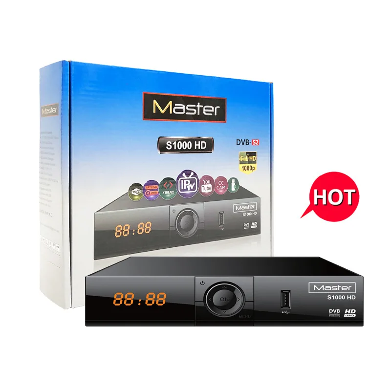 

IPTV Spain Dvb S2 Decoder Satellite TV Receiver HD DVB-S2 H.264 Receptor Support Europe Cccam CCTV