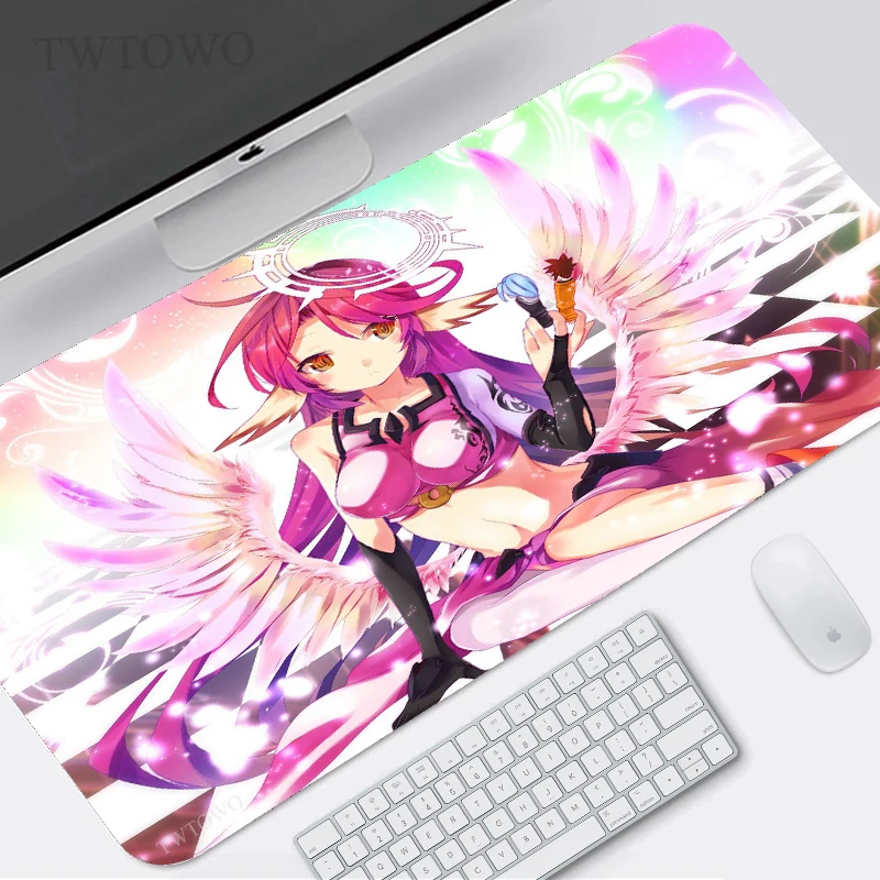 

Игровой коврик для мыши No Game No Life XL HD, большой компьютерный коврик для мыши XXL, коврик для клавиатуры, офисный Настольный коврик для мыши из на...
