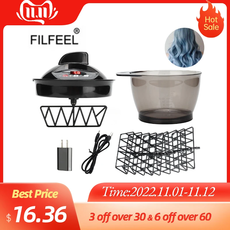 

Professional Hair Color Dyeing Electric Hair Coloring Automatic Mixer Hairs Color Cream Mixing Bowl Hairdressing Dyeing Stirrer