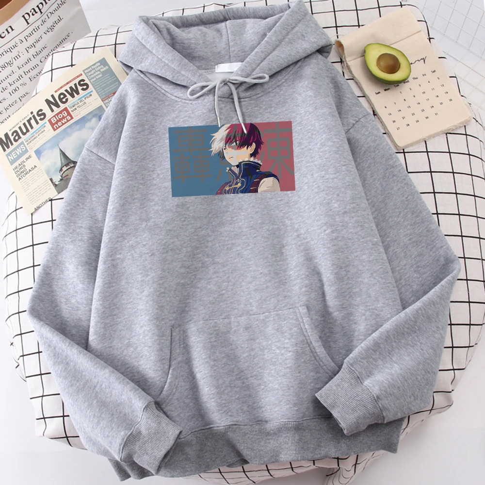 

Горячая Распродажа Толстая модная спортивная одежда Todoroki Boku с принтом My Hero Академия мужские толстовки с капюшоном Теплая Флисовая Мужская толстовка большого размера с капюшоном