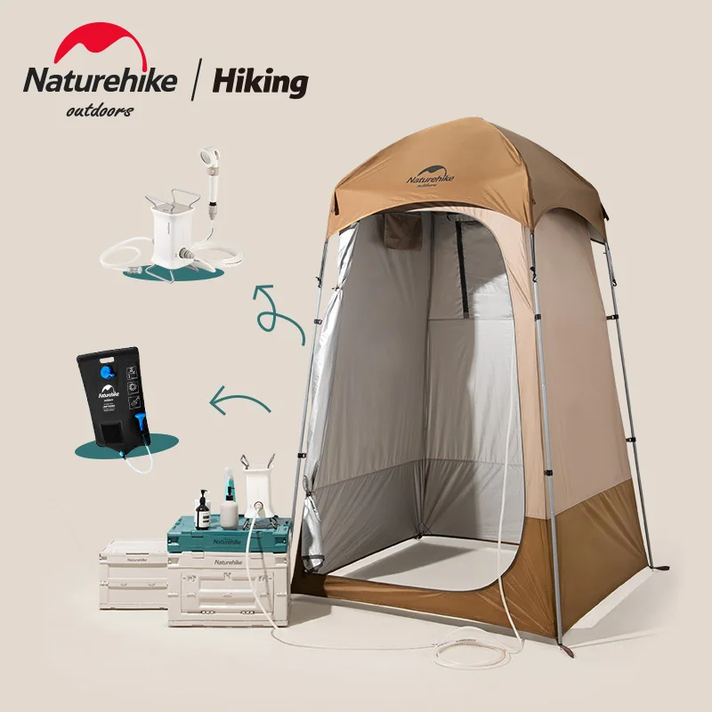 

Палатка для душа Naturehike 210T1, личная водонепроницаемая и солнцезащитная, для отдыха на открытом воздухе, путешествий, портативная, для кемпинга, раздевалок, туалета