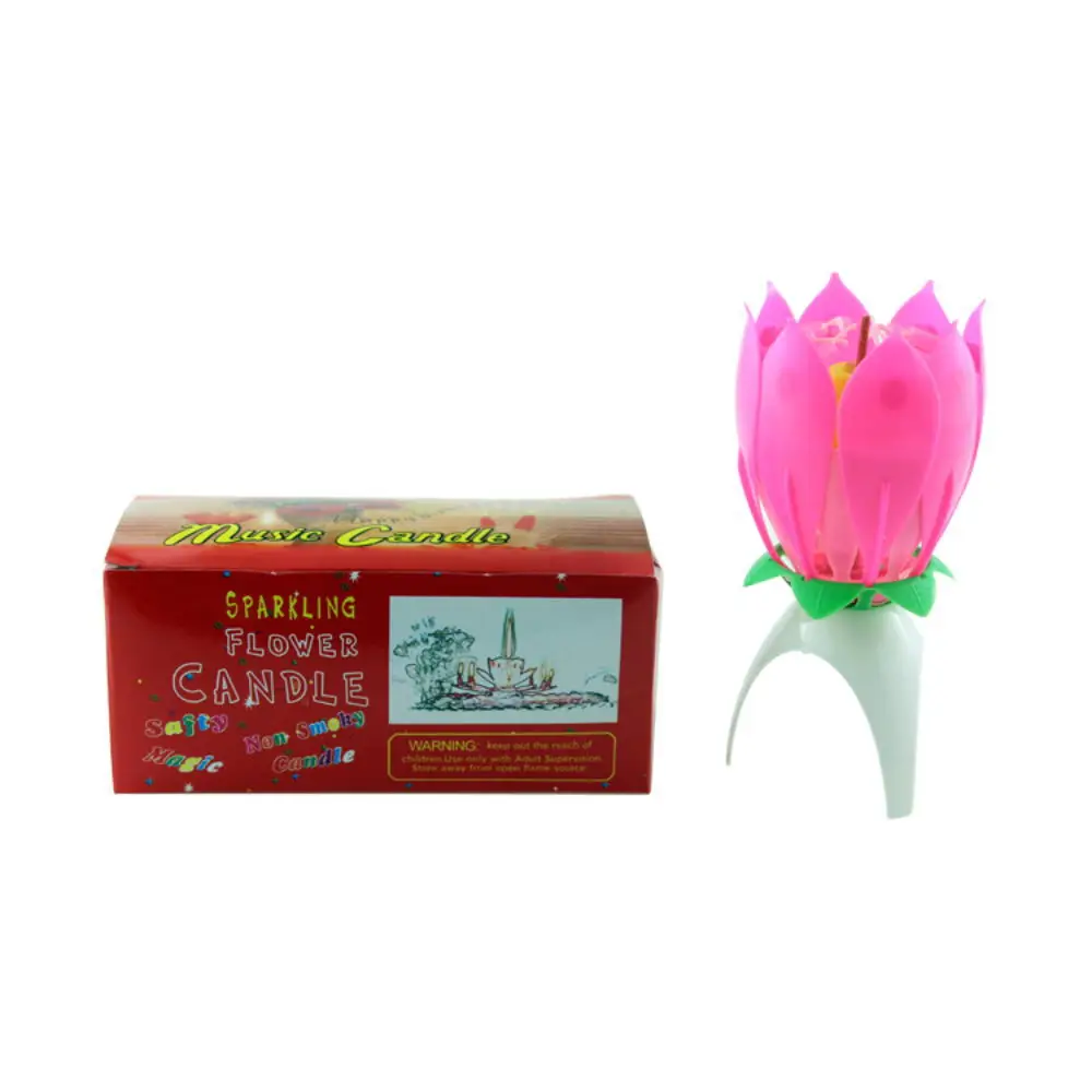 

Lotus Music Candle Lotus Singing Birthday Party Cake Music Flash Candle Flower Music Candle Cake Accessories Holiday Supplies DH