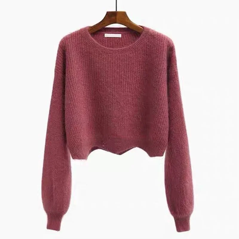 Женский вязаный свитер с длинными рукавами тонкие пуловеры элегантные женские