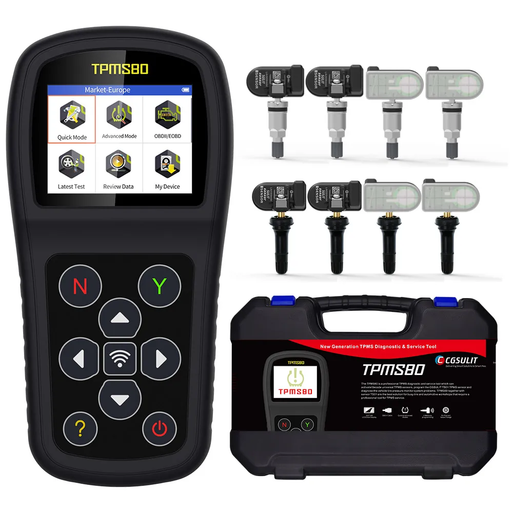 

Автомобильный диагностический аппарат, диагностический сканер CGsulit TPMS80, программируемый инструмент TPMS + 4 датчика CGsulit TS01