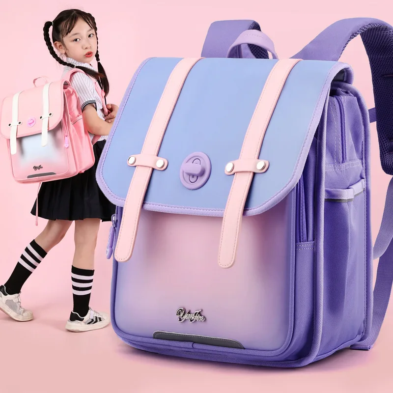 

Schoolbags for Primary School Students Color Contrast Color All-match Backpack 3-6 Grades Light Breathable Children's Backpack