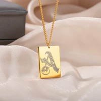 gothic initial letter necklaces for women men art old english a z letter statement stainelss steel necklace birthday jewelry bff
