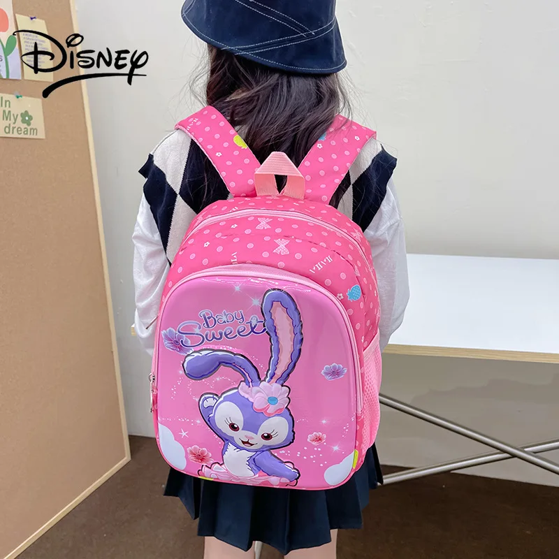 Disney Dumbo Double Shoulder Backpack for Boys Girls Kindergarten Students Large Capacity Cute Schoolbag Star Delu Free Shipping