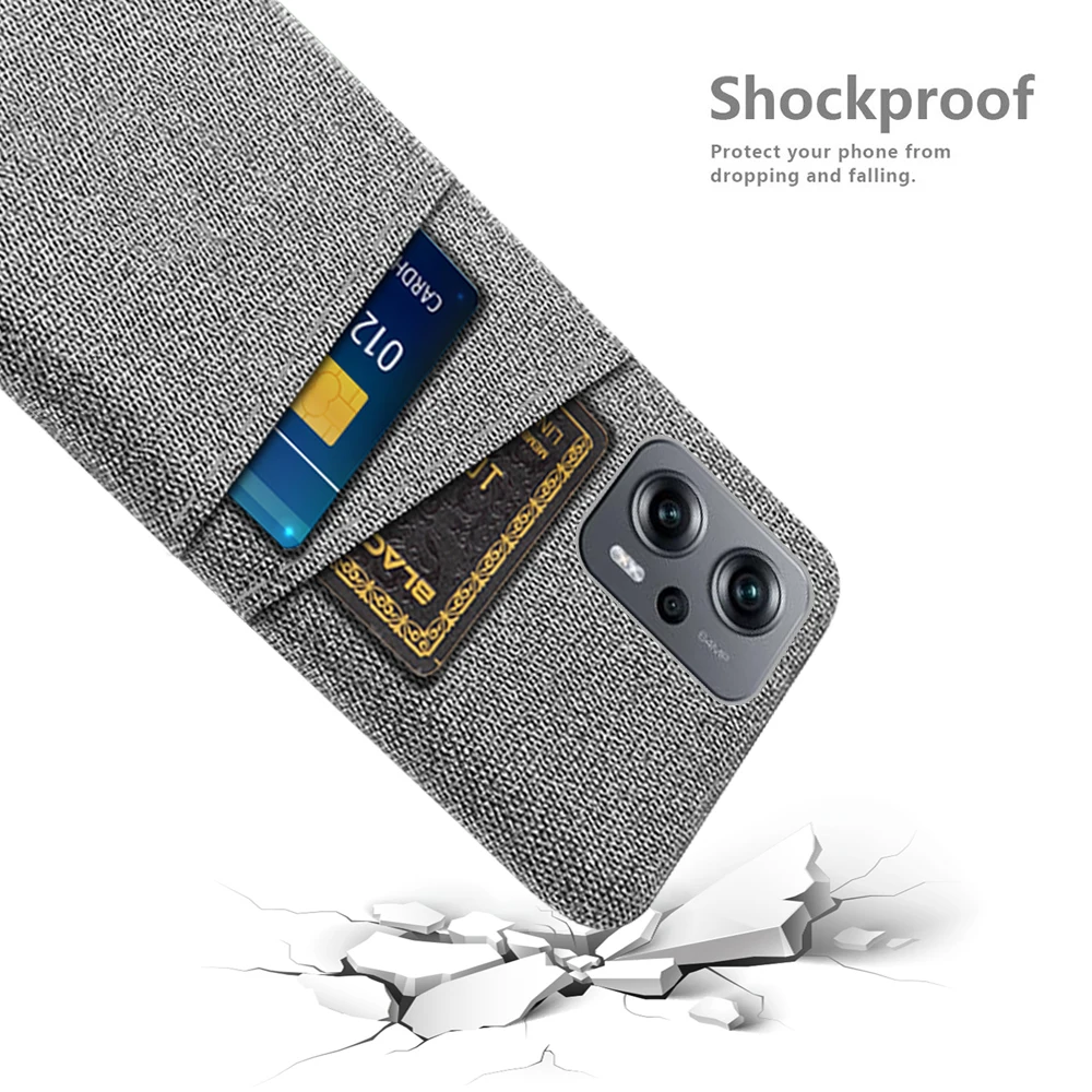 

Poco X4 GT For Xiaomi Poco X4 GT 5G Case Xiaomi Poco X4 GT X4 Pro NFC Luxury Fabric Dual Card Phone Cover For Poco X4 GT Funda