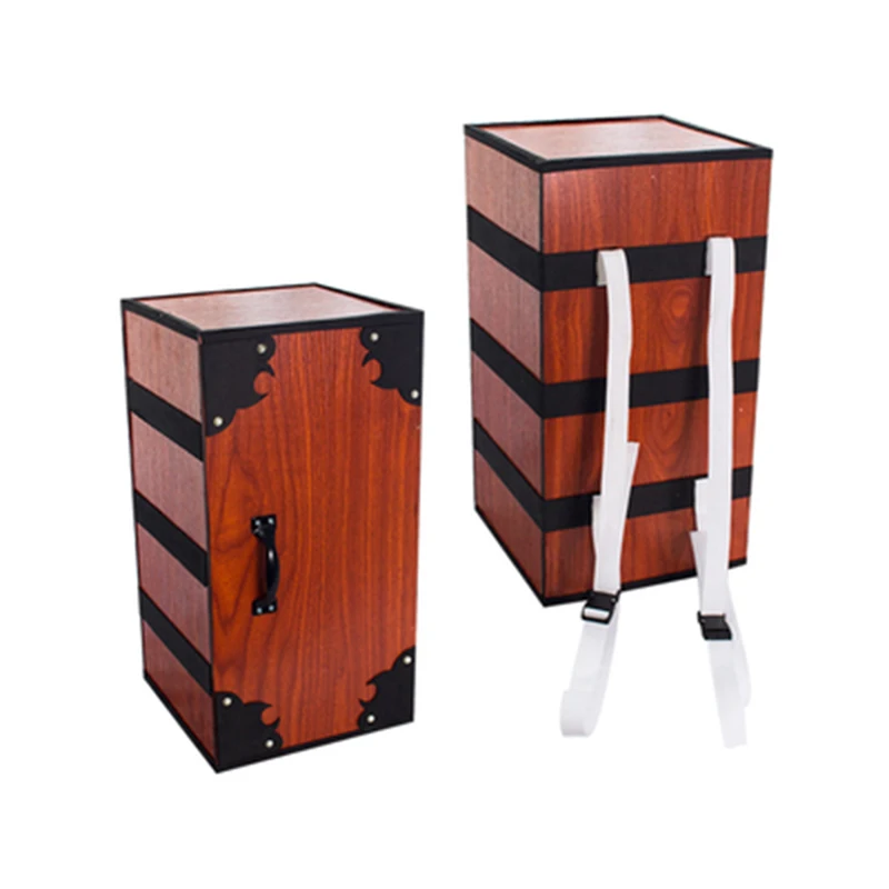 Anime Cosplay Demon Slayer Kamado Tanjirou Wooden Back Box Cosplay Props Anime Accessories Large Wooden Box