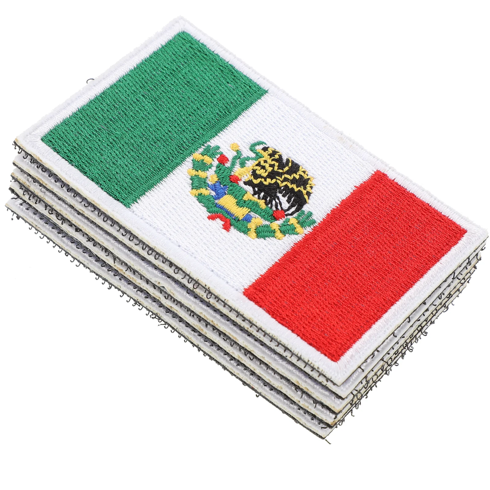 

5 Pcs Embroidered Cloth Patch Mexico Flag Mexican Iron Applique Clothing Clothes Jeans Patches Flags National Hat