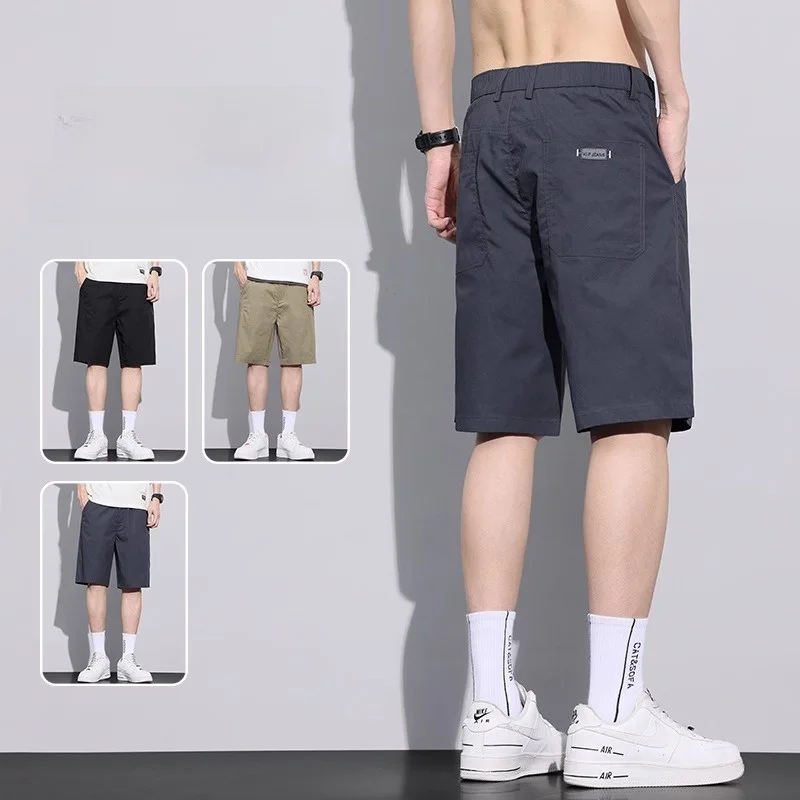 Casual Shorts Men's 2023 New Summer Outer Wear Fashion Brand Ice Silk Quick-Drng Sports Pants Fifth Men