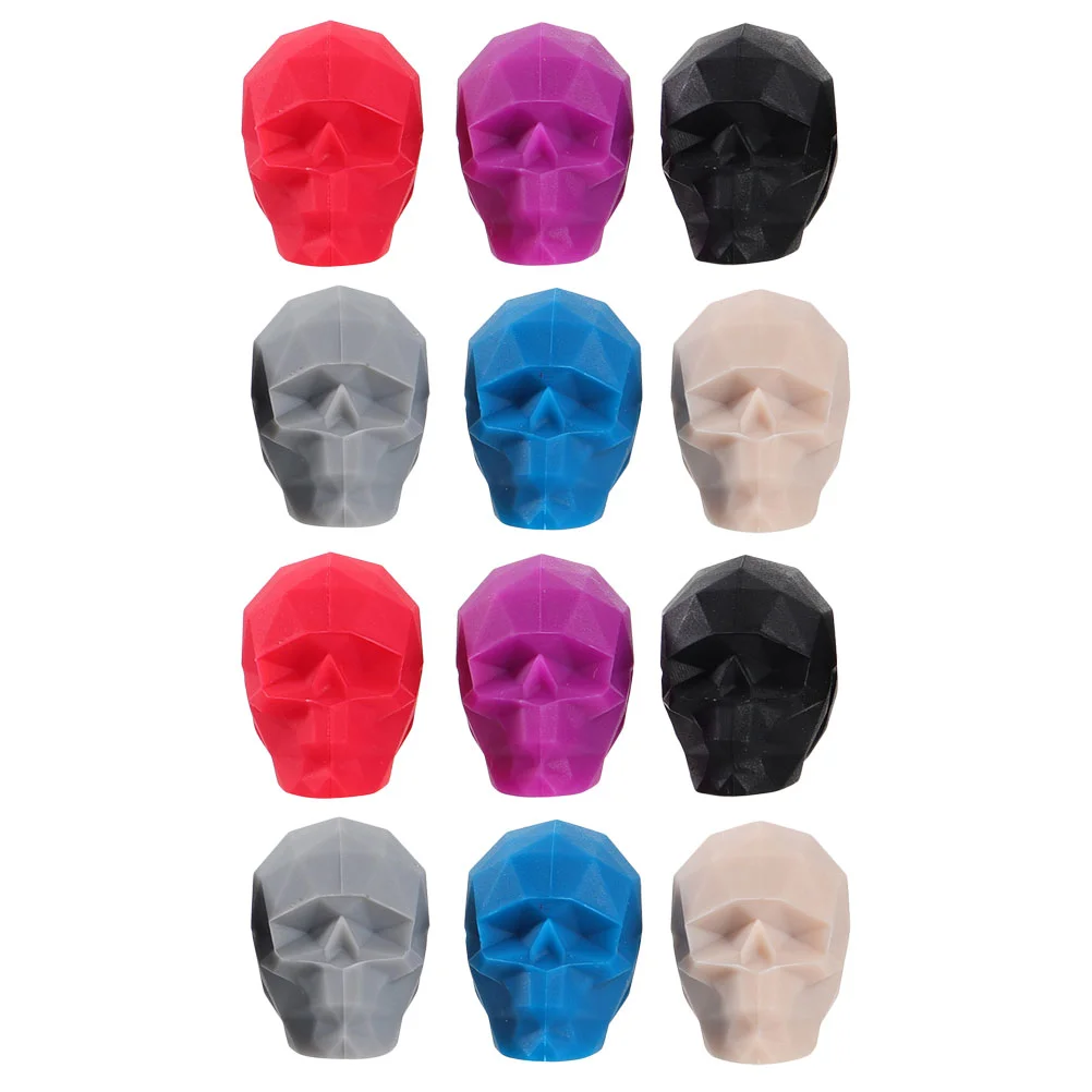 

12 Pcs Novel Shaped Silicone Glass Markers Buffet Markers (Assorted Color)
