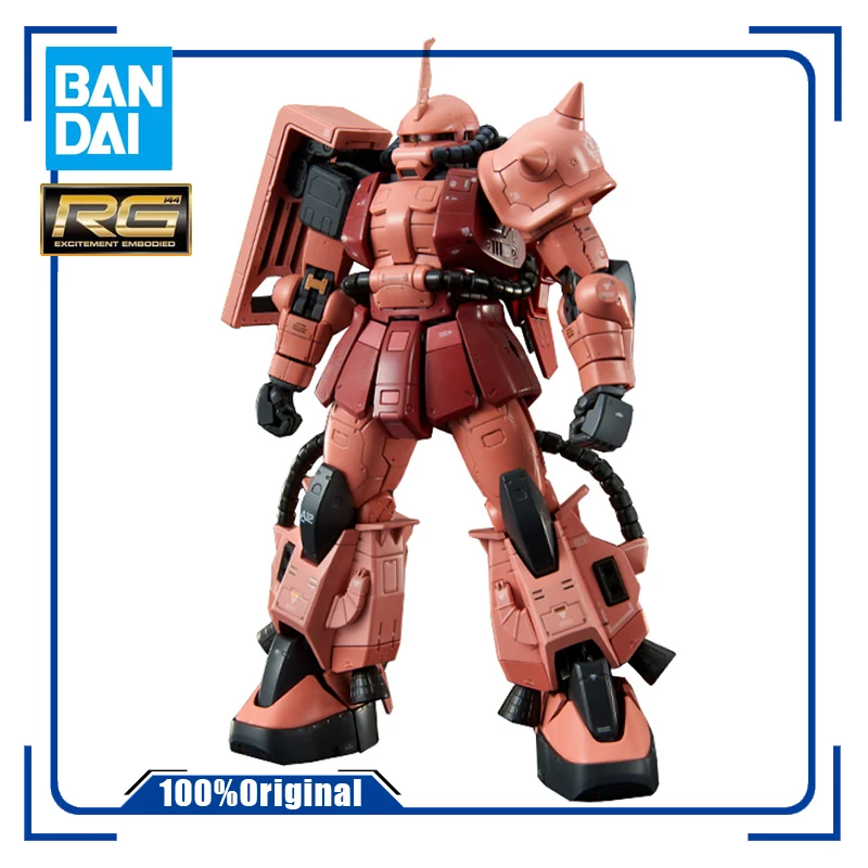 

BANDAI PB RG 1/144 Ms-06r-2 High Mobility Type Zaku 2 Gundam Team Bright Assembly Model Action Toy Figures Gift