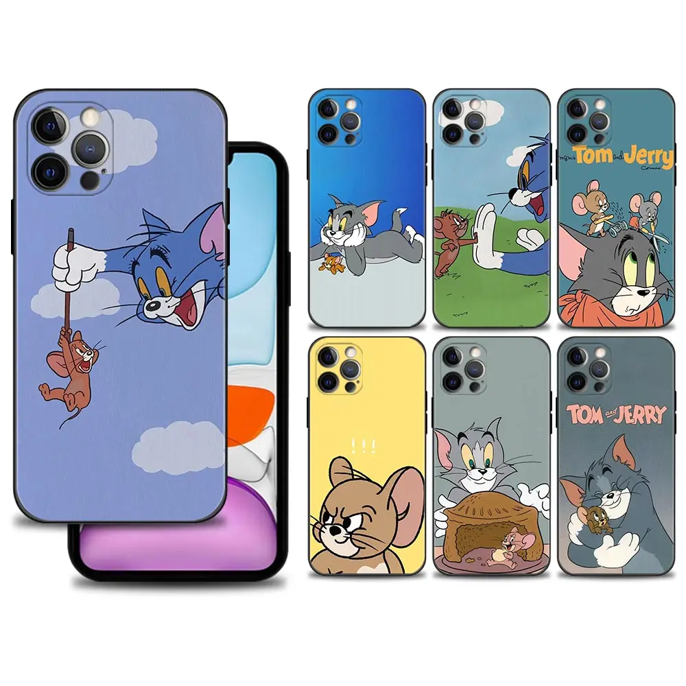 Чехол Tom and Jerry для iPhone 13 12 11 pro max чехол телефона mini XSMax XS XR X чехлы 8 7 6 6s plus