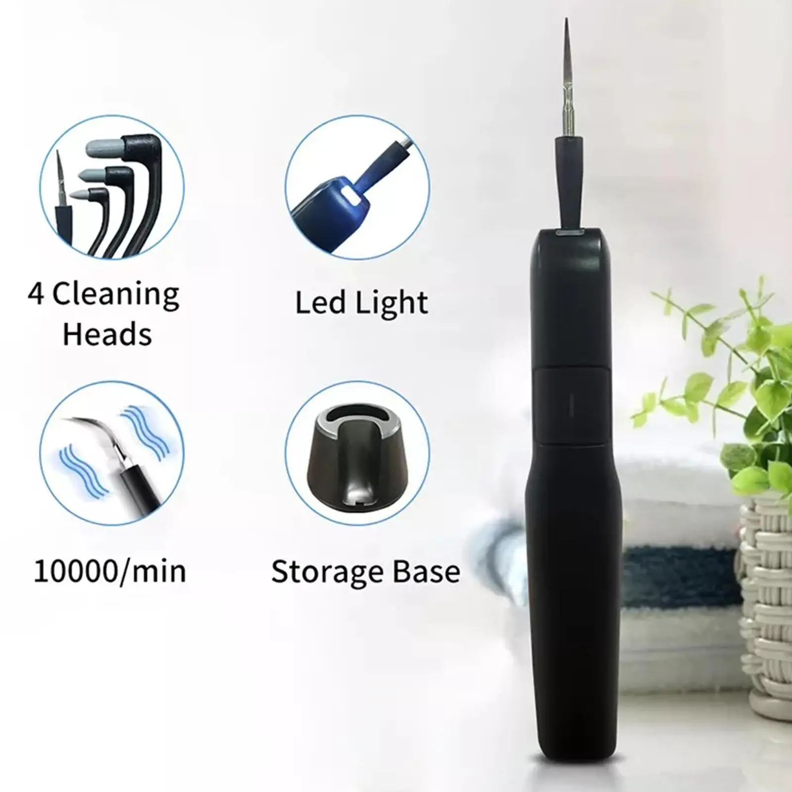 

Electric Dental Scaler Stain Removal Household Tooth Clean Calculus Care Tartar Tooth Tooth Remove Plaque Whitening Cleaner E8N2