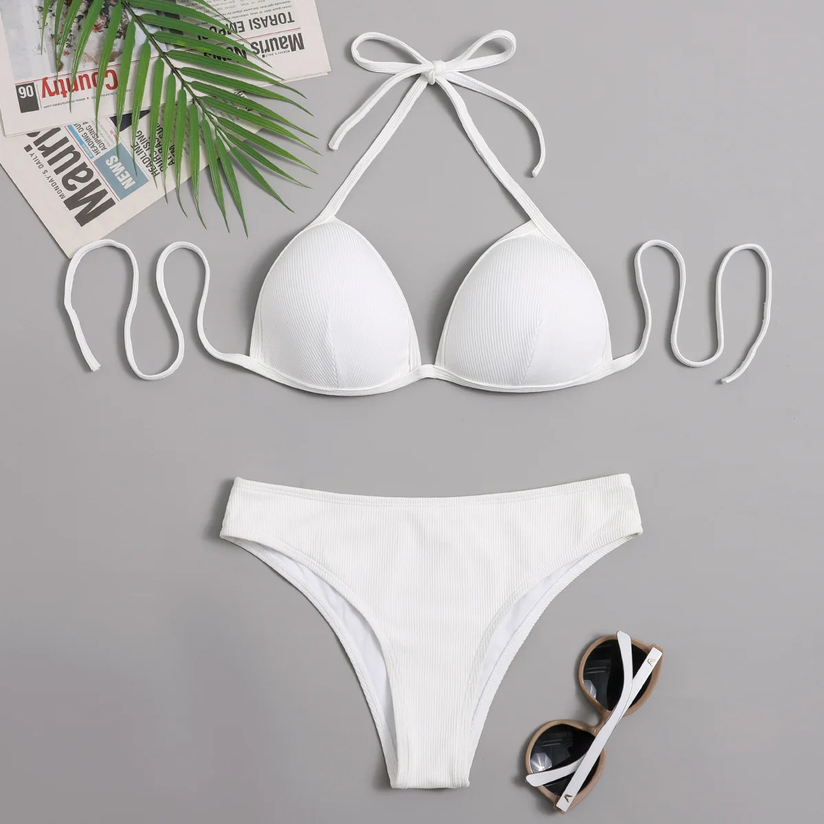 

Bikini two-piece set 2023 new sexy bikini gather thin hot spring bathing suit beachwear split swimsuit for women