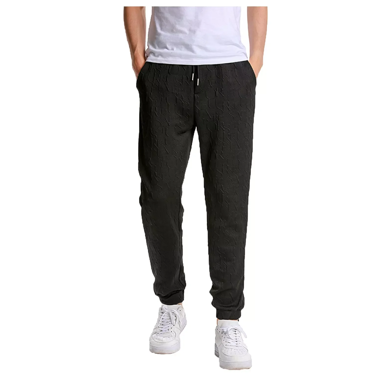 

NEW IN Men's Harem Pants Breathable Soild Color Sports Jogging Binding Foot Tether Long Pants With Pockets Sweatpants
