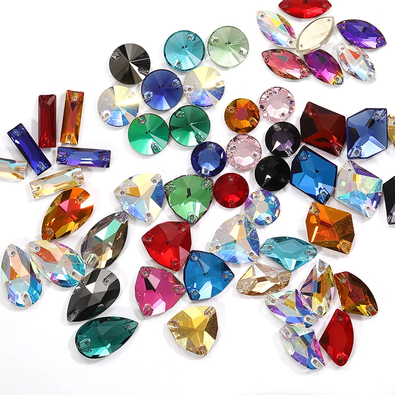 Пришивные Искусственные стеклянные бусины для смешивания цветов свадебных